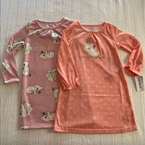 Carter's Little Girls 2-Pack Koala Sleep Gown Set Size 2-3 - Picture 1 of 7